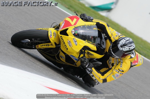 2009-05-09 Monza 3737 Superstock 600 - Free Practice - Baptiste Guittet - Honda CBR600RR